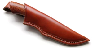 Couteau lame drop point manche bois de rose