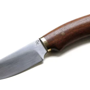 Couteau lame drop point manche bois de fer