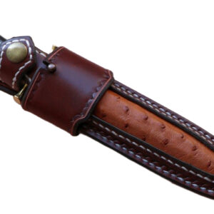Étui cuir pour couteau fixe avec passant amovible